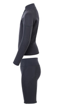 Two Bare Feet Junior Perspective Half Zip 2.5mm Wetsuit Jacket and Shorts Set (Black)