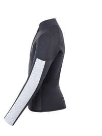 Two Bare Feet Junior Perspective Half Zip 2.5mm Wetsuit Jacket (Black/Grey/Grey)