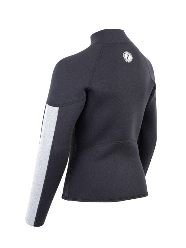 Two Bare Feet Junior Perspective Half Zip 2.5mm Wetsuit Jacket (Black/Grey/Grey)