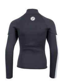 Two Bare Feet Junior Perspective Half Zip 2.5mm Wetsuit Jacket (Black/Grey/Grey)