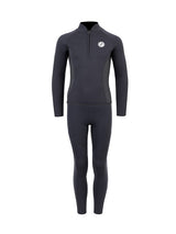 Two Bare Feet Junior Perspective Half Zip 2.5mm Wetsuit Jacket and Pants Set (Black/Grey/Grey)
