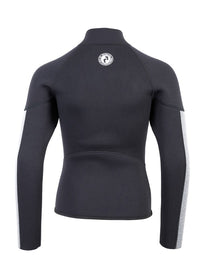 Two Bare Feet Junior Perspective Half Zip 2.5mm Wetsuit Jacket and Shorts Set (Black/Grey/Grey)