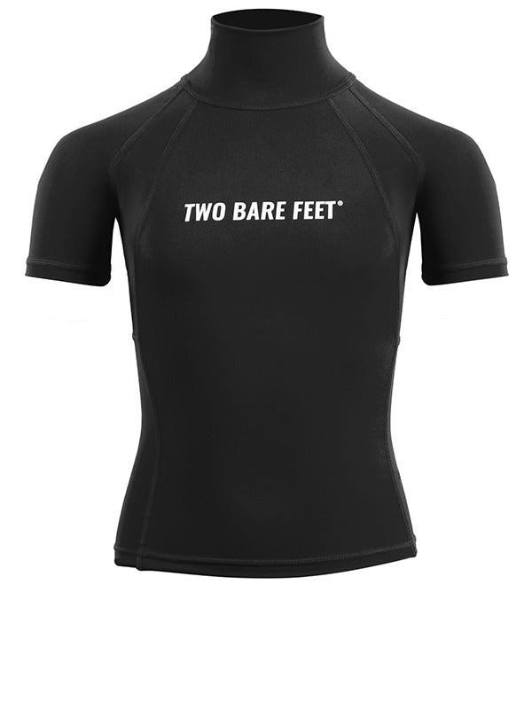 Two Bare Feet Junior "Logo" Short Sleeve Rash Vest (Black)