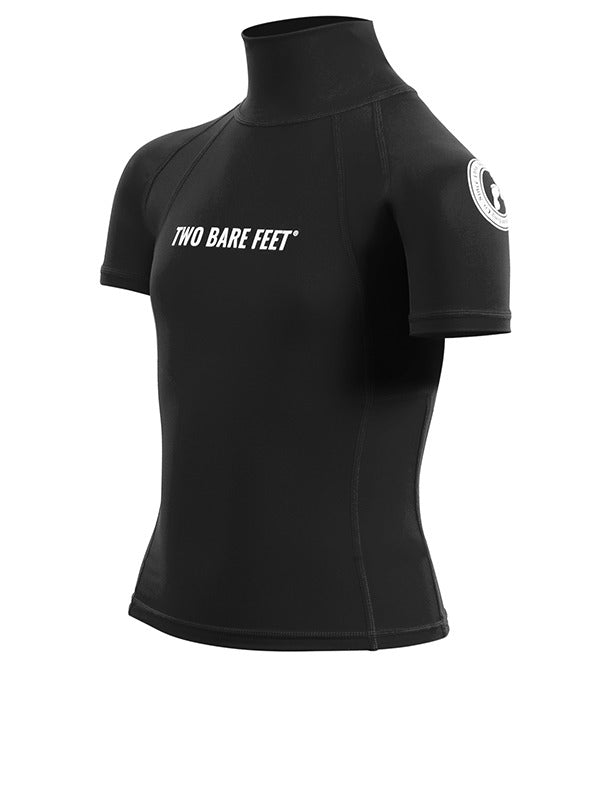 Two Bare Feet Junior "Logo" Short Sleeve Rash Vest (Black)