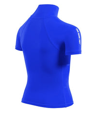 Two Bare Feet Junior "Logo" Short Sleeve Rash Vest (Blue)