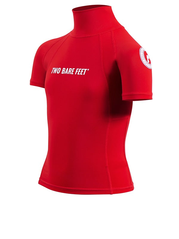 Two Bare Feet Junior "Logo" Short Sleeve Rash Vest (Red)