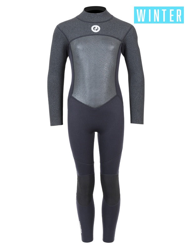Two Bare Feet Junior Thunderclap Pro 5/4mm Wetsuit (Dark Grey / Black)
