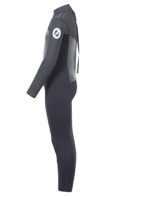 Two Bare Feet Thunderclap Pro 5/4mm Junior Winter Wetsuit (Black / Dark Grey)