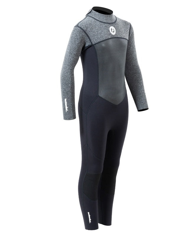 Two Bare Feet Thunderclap Pro 4/3mm Junior Winter Wetsuit (Black / Delta Grey)