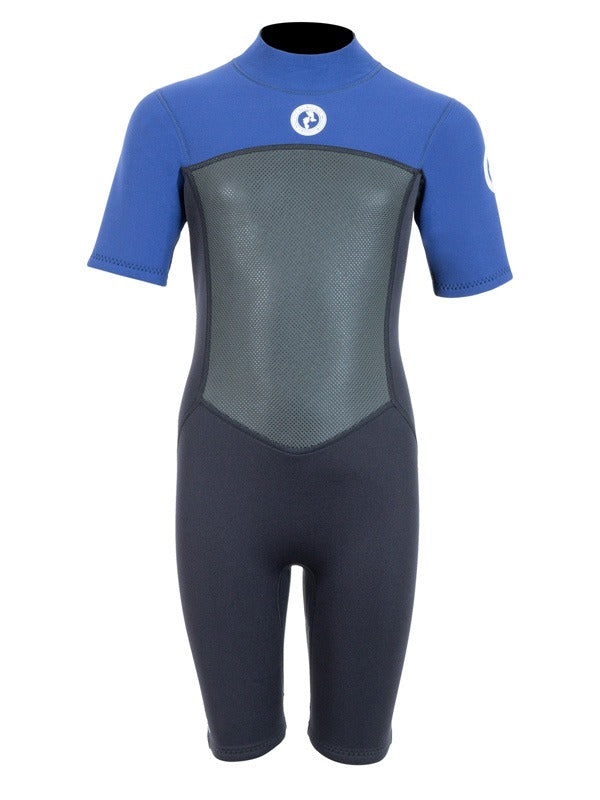 Two Bare Feet Thunderclap Pro 3/2mm Junior Shorty Wetsuit (Black/Blue)