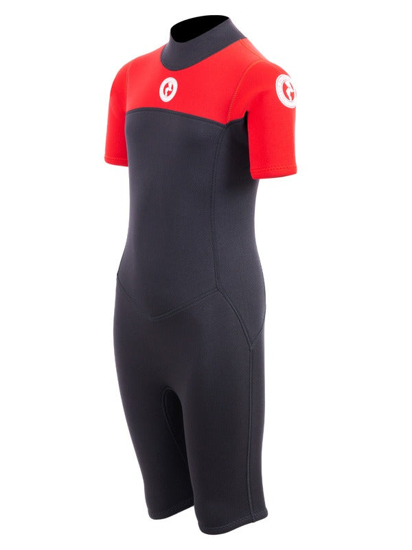 Two Bare Feet Thunderclap 2.5mm Junior Shorty Wetsuit (Red / Black)