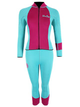 Two Bare Feet Harmony 3mm Jacket & Capri Pants Set (Raspberry / Mint)