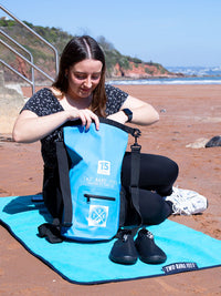 15 Litre Waterproof Dry Bag / Carry Bag (Aqua)