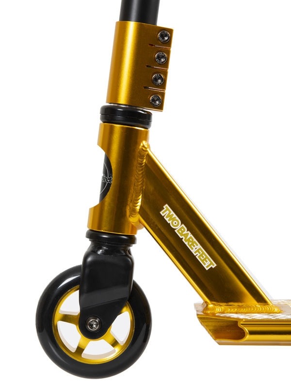 Two Bare Feet Logo Model Stunt Scooter (Gold)