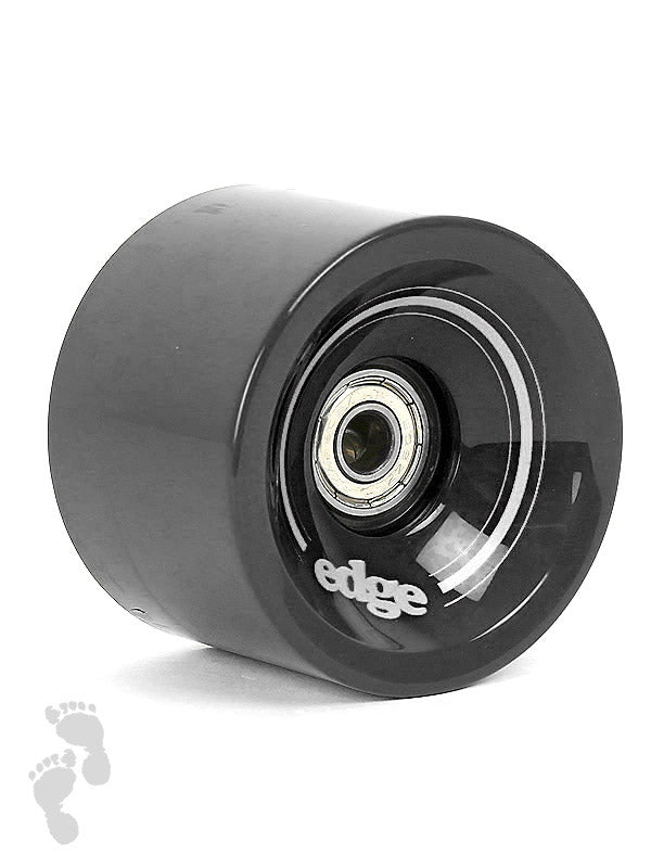Edge Series Longboard Wheels Set of 4 70mm / 78A plus Bearings (Black)