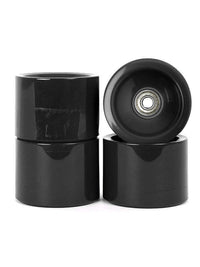 Edge Series Longboard Wheels Set of 4 70mm / 78A plus Bearings (Clean Black)