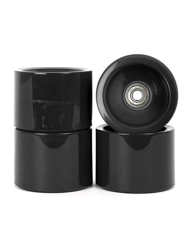 Edge Series Longboard Wheels Set of 4 70mm / 78A plus Bearings (Clean Black)