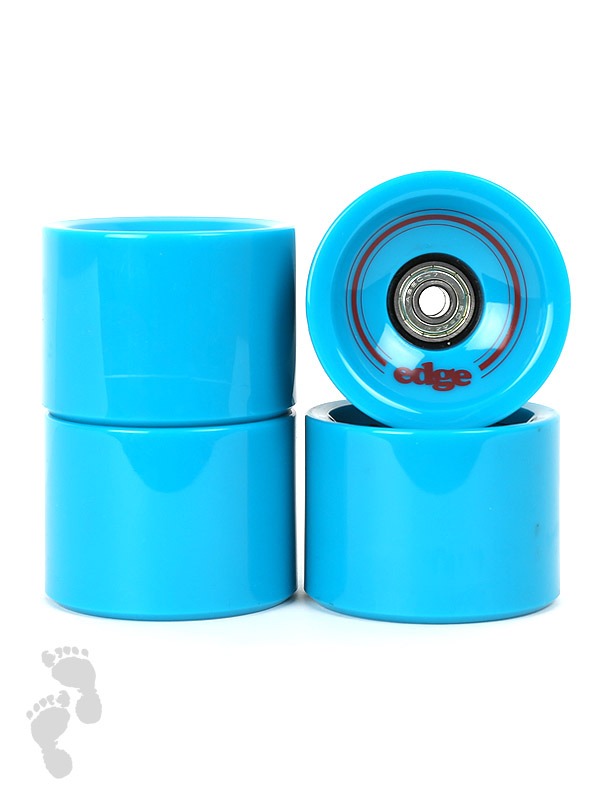 Edge Series Longboard Wheels Set of 4 70mm / 78A plus Bearings (Blue)
