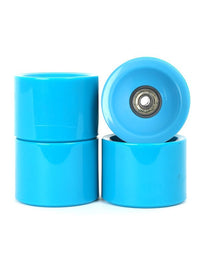 Edge Series Longboard Wheels Set of 4 70mm / 78A plus Bearings (Clean Blue)