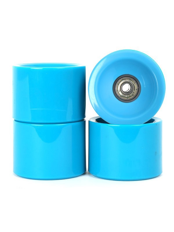 Edge Series Longboard Wheels Set of 4 70mm / 78A plus Bearings (Clean Blue)