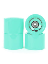 Edge Series Longboard Wheels Set of 4 70mm / 78A plus Bearings (Mint)