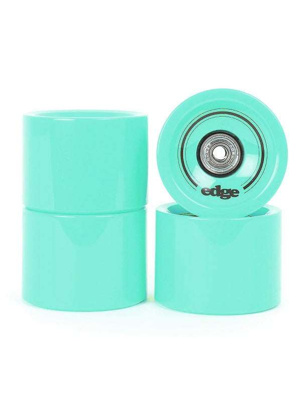 Edge Series Longboard Wheels Set of 4 70mm / 78A plus Bearings (Mint)