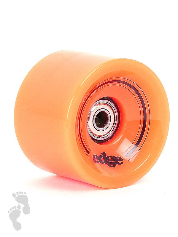 Edge Series Longboard Wheels Set of 4 70mm / 78A plus Bearings (Orange)