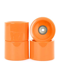 Edge Series Longboard Wheels Set of 4 70mm / 78A plus Bearings (Clean Orange)