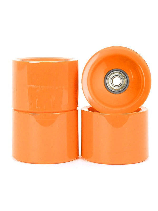Edge Series Longboard Wheels Set of 4 70mm / 78A plus Bearings (Clean Orange)