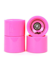 Edge Series Longboard Wheels Set of 4 70mm / 78A plus Bearings (Pink)