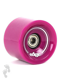 Edge Series Longboard Wheels Set of 4 70mm / 78A plus Bearings (Purple)