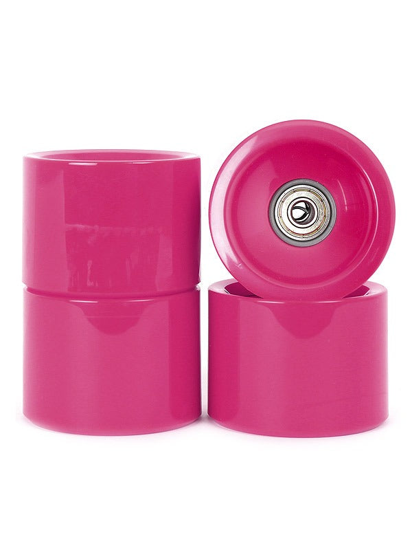 Edge Series Longboard Wheels Set of 4 70mm / 78A plus Bearings (Clean Raspberry)
