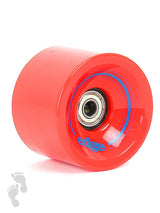 Edge Series Longboard Wheels Set of 4 70mm / 78A plus Bearings (Red)