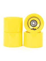 Edge Series Longboard Wheels Set of 4 70mm / 78A plus Bearings (Yellow)