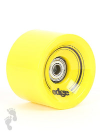 Edge Series Longboard Wheels Set of 4 70mm / 78A plus Bearings (Yellow)