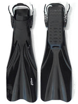 Two Bare Feet Adult Long Diving Fins (Black)