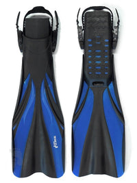 Two Bare Feet Adult Long Diving Fins (Blue)