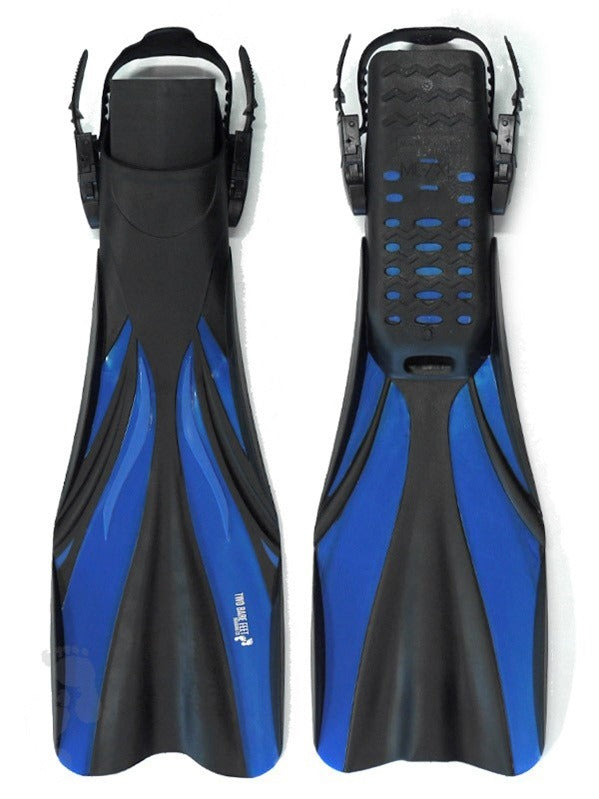 Two Bare Feet Adult Long Diving Fins (Blue)