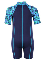 Patterned Lycra Arm Children's Wetsuit (Blue)