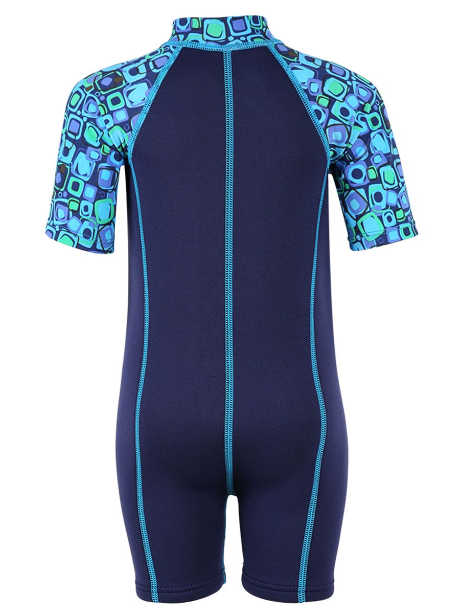 Patterned Lycra Arm Children's Wetsuit (Blue)