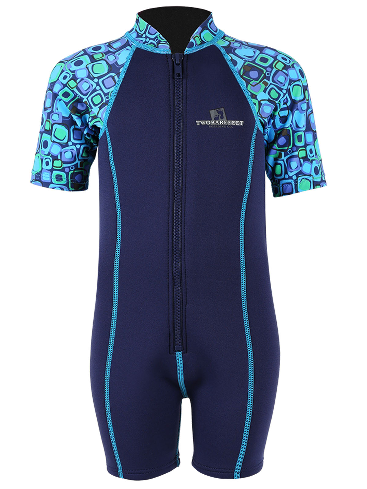 Patterned Lycra Arm Children's Wetsuit (Blue)