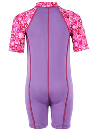 Patterned Lycra Arm Children's Wetsuit (Lilac)