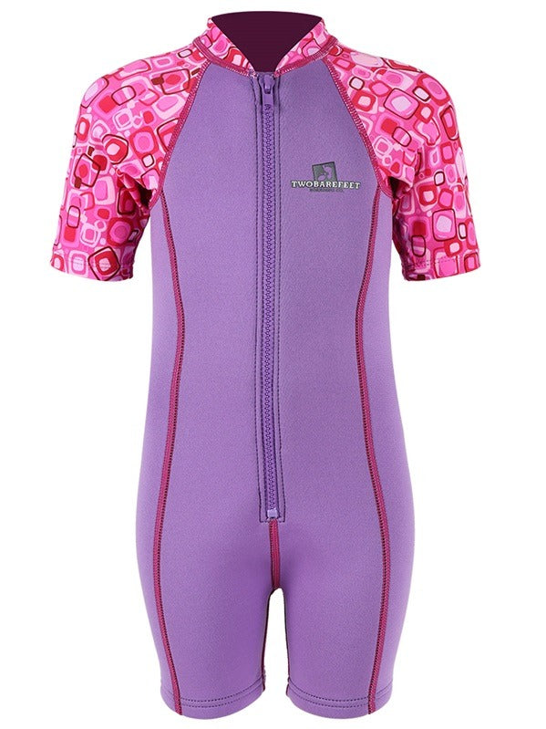 Patterned Lycra Arm Children's Wetsuit (Lilac)