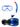 Childrens Silicone Mask Snorkel Fins 3Pc Diving Set (Blue)