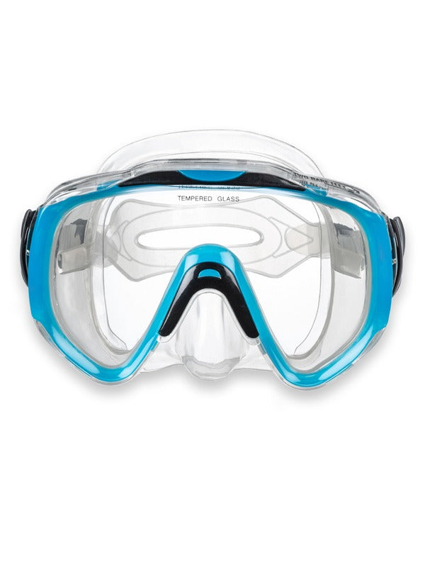 Two Bare Feet Adult Silicone Mask Set 2 XL (Aqua)