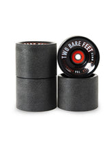 Sessions 78A Longboard Skateboard Wheels (65mm Black) with Two Bare Feet Pro Series 7 Bearings