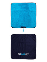 Two Bare Feet Weatherproof Changing Robe with Changing Mat (Marine Blue/Blue)