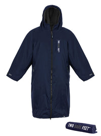 Two Bare Feet Weatherproof Changing Robe with Changing Mat (Marine Blue/Charcoal)