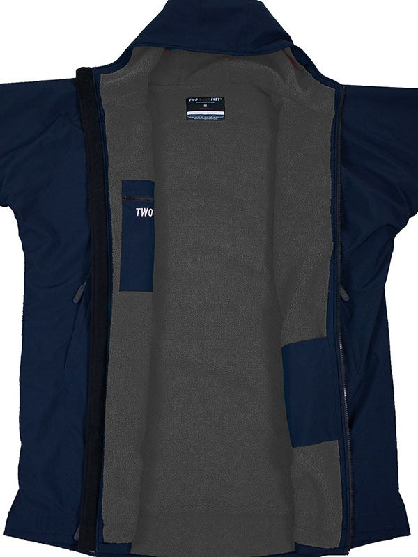 Two Bare Feet Weatherproof Changing Robe with Changing Mat (Marine Blue/Charcoal)