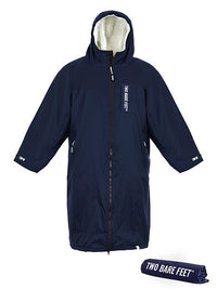 Two Bare Feet Kids Weatherproof Changing Robe with Changing Mat (Marine Blue/Cream)